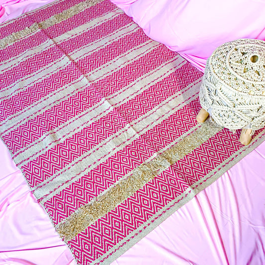 Classic Pink Cotton Rug for Home Laxhofur