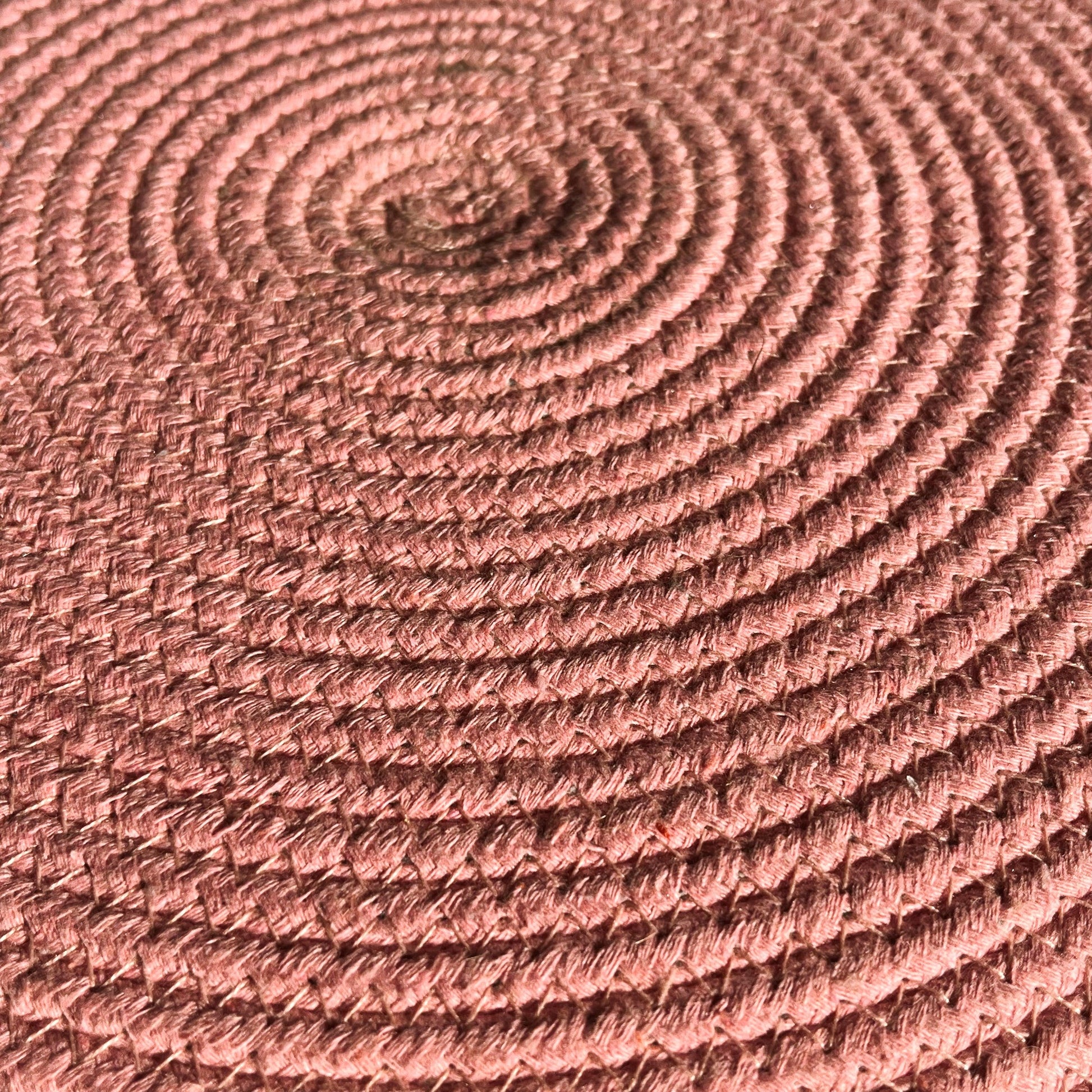 Round Cotton Ottoman (Pink)